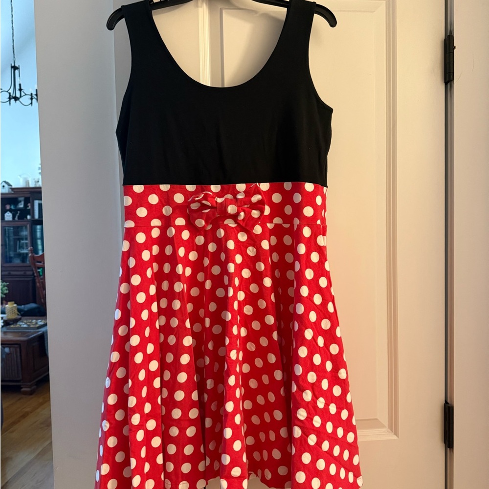 Polka Dot Kids Dress - Black and Red
